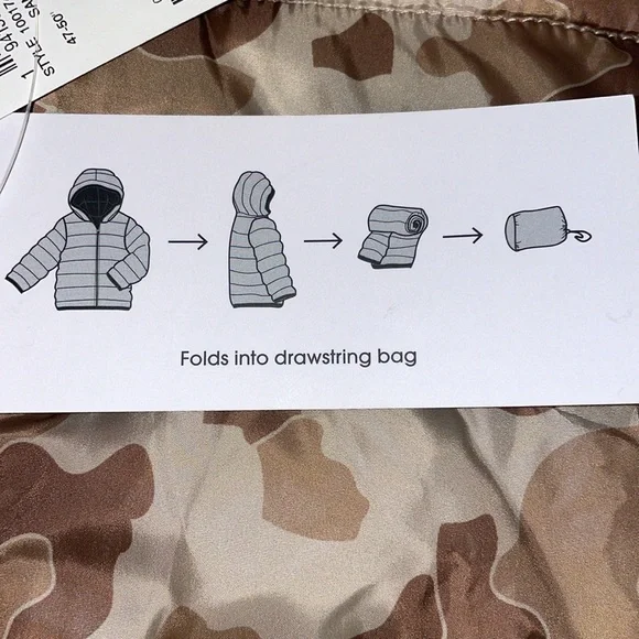 Boys Coat Epic Threads Hooded Jacket Puffer Coat Brown Camo Unisex Size 7 Kids - Picture 6 of 12